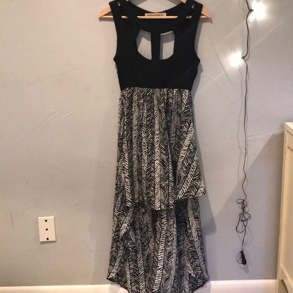 Reverse High/Low Sexy Strappy Dress